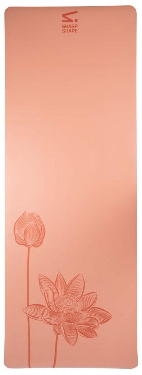 Sharp Shape PU Yoga Mat Flower Peach