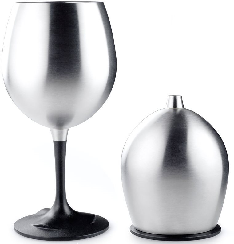 Kemping edény GSI Outdoors Glacier Stainless Nesting Red Wine Glass