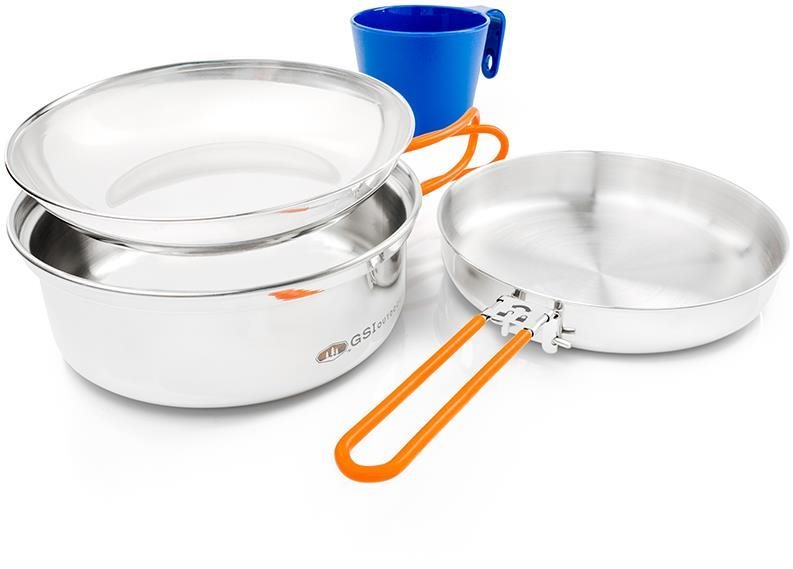 Kemping edény GSI Outdoors Glacier Stainless 1 Person Mess Kit