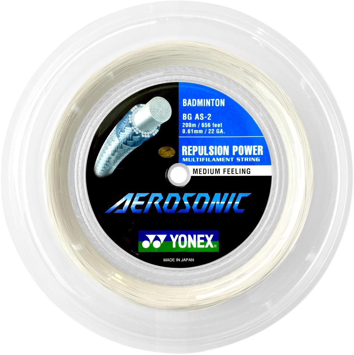 Yonex Aerosonic, 0,61 mm, 200 m, WHITE