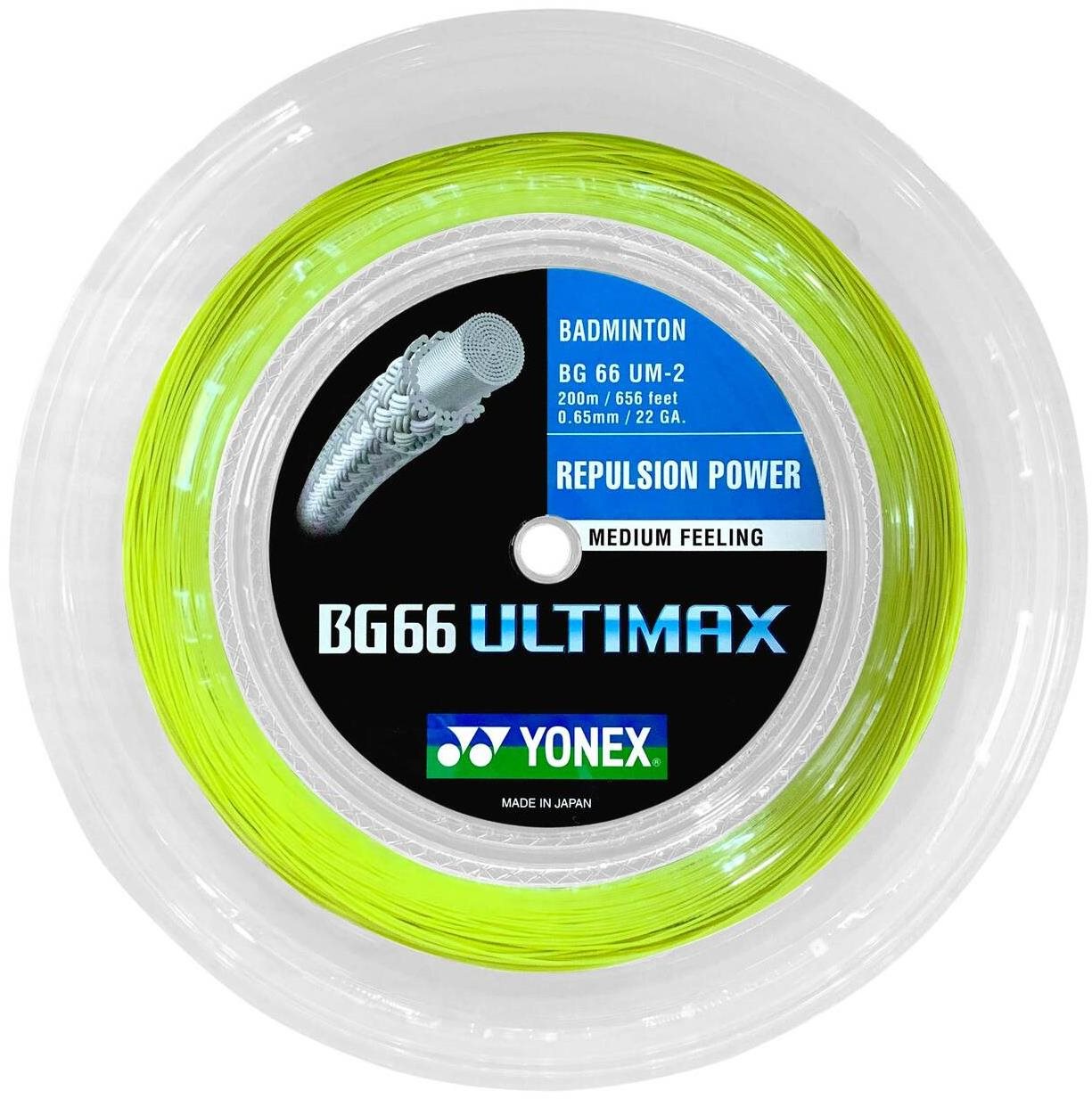Yonex BG 66 ULTIMAX, 0,65 mm, 200 m, YELLOW