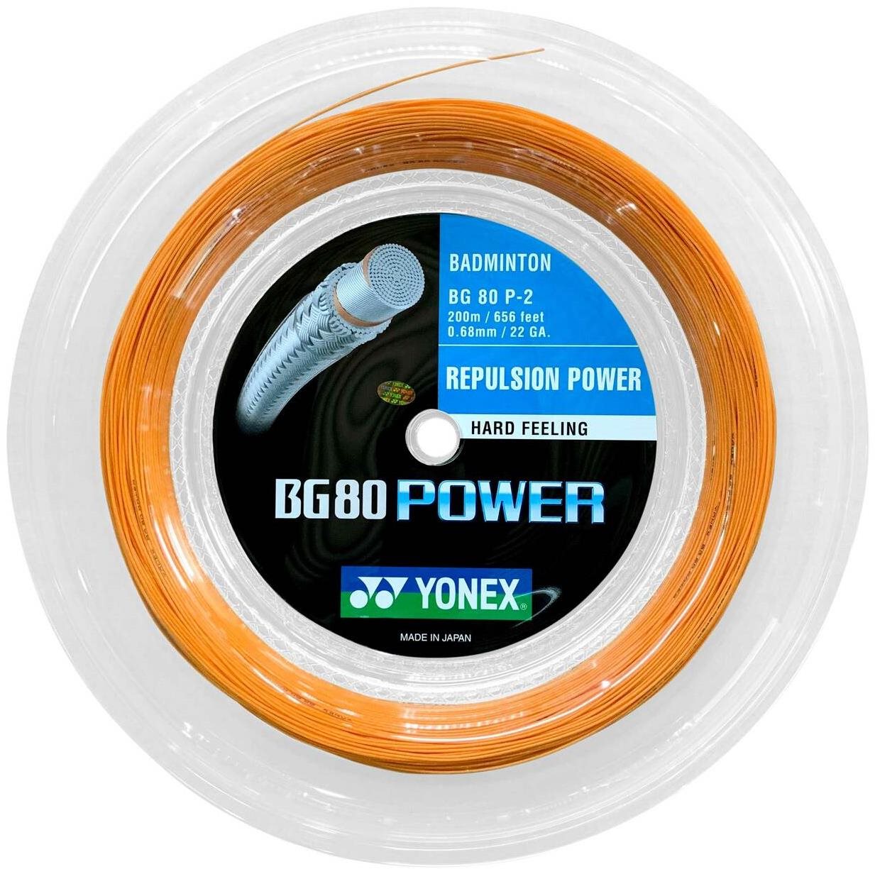Yonex BG 80 POWER, 0,68 mm, 200 m, ORANGE