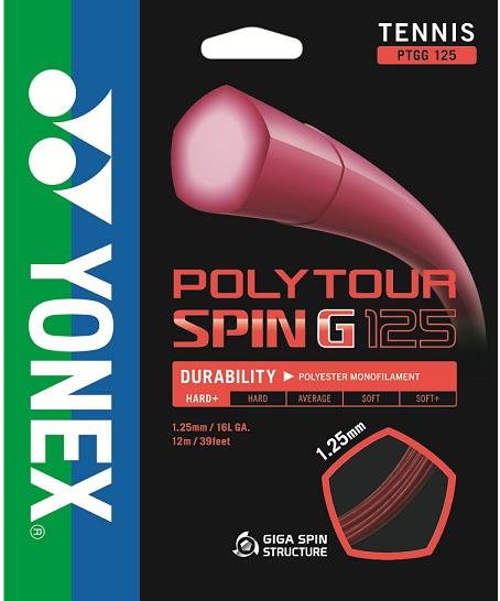Yonex Poly Tour SPIN G, 1,25mm, 12m, Dark Red