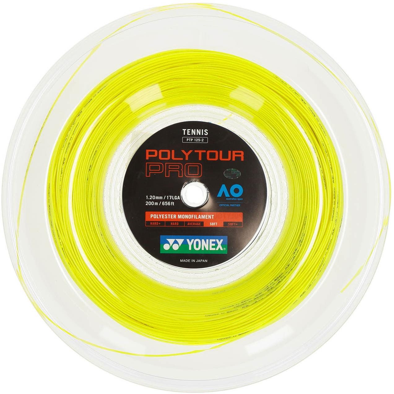 Teniszhúr Yonex Poly Tour PRO 120, 1,20mm, 200m, sárga