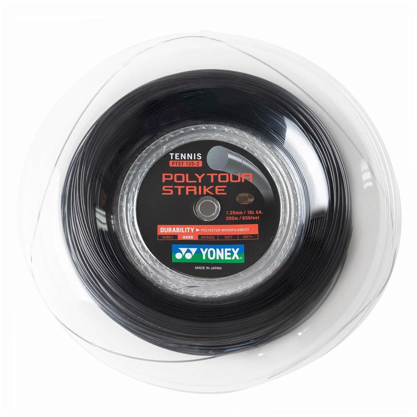 Teniszhúr Yonex Poly Tour STRIKE 125, 1,25mm, 200m, fekete