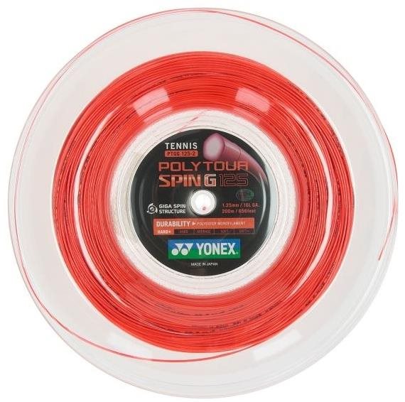 Yonex Poly Tour SPIN G, 1,25mm, 200m, Orange