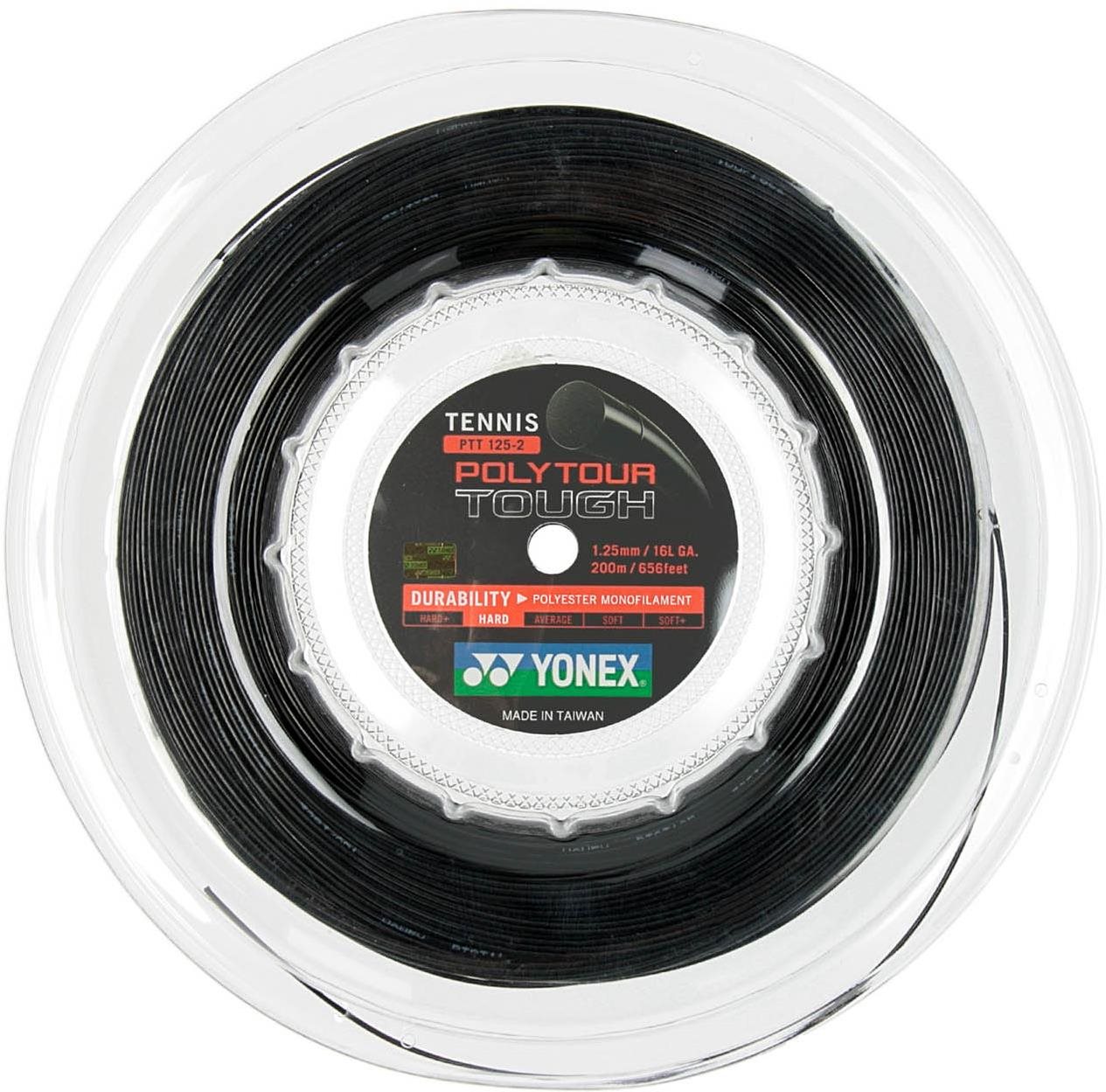 Teniszhúr Yonex Poly Tour TOUGH, 1,25mm, 200m, fekete