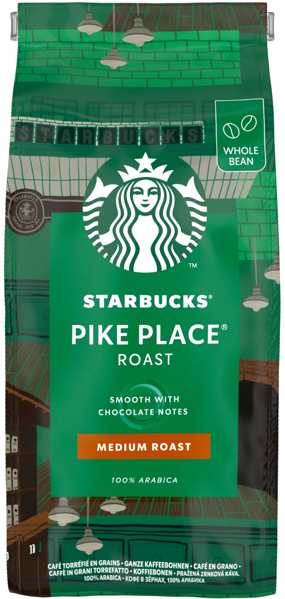 Starbucks® Pike Place Espresso Roast, szemes kávé, 450 g