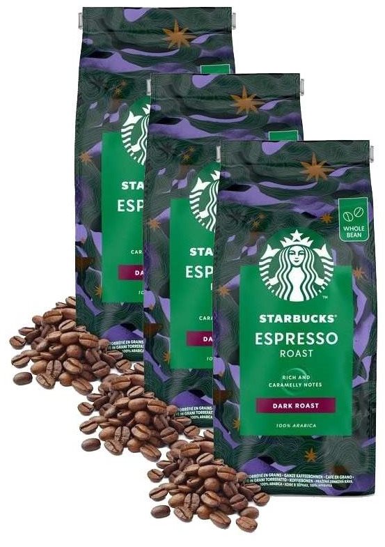 Starbucks® Espresso Roast, kávébab, 450g; 3x
