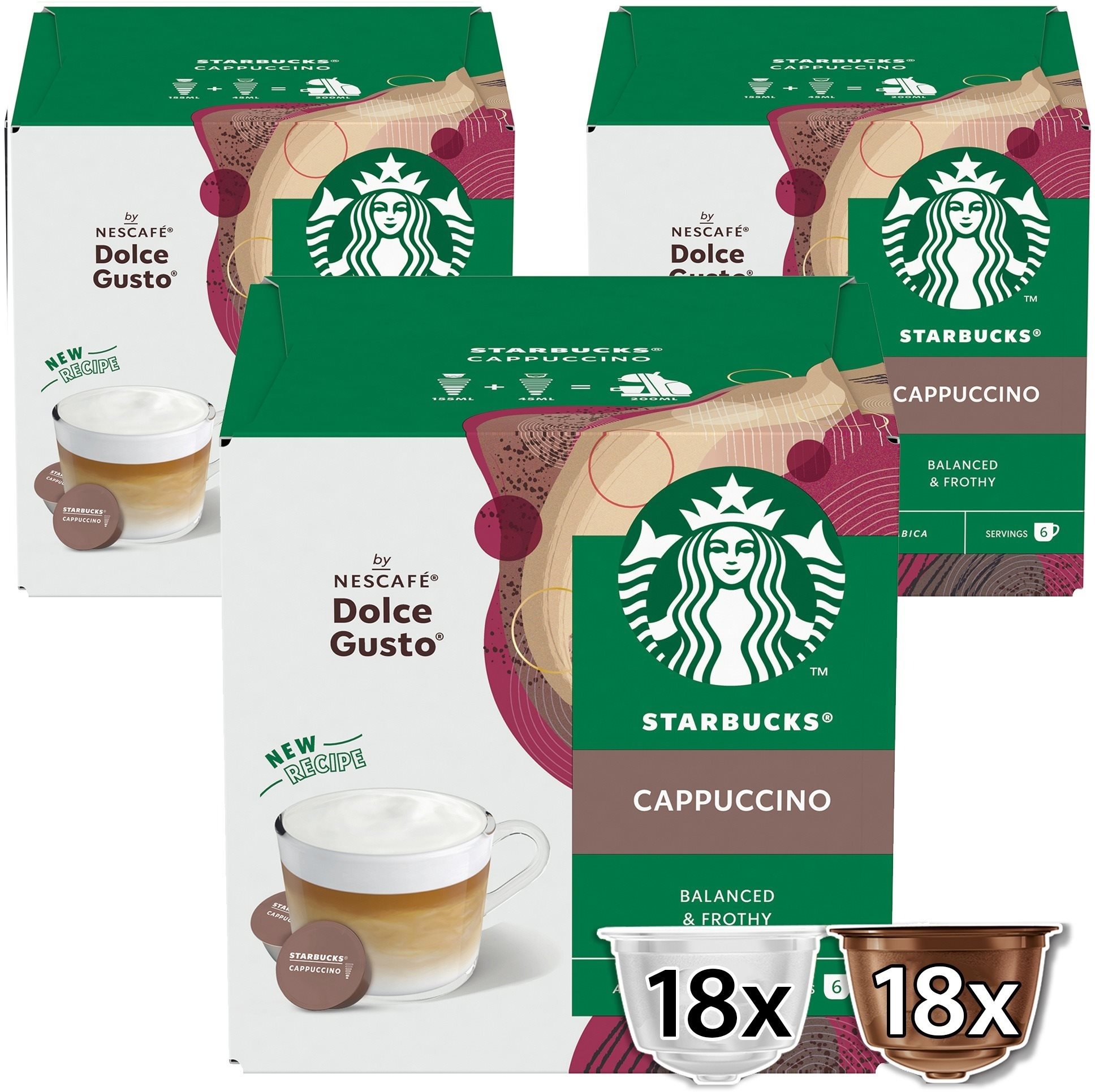 Starbucks by Nescafé Dolce Gusto Cappuccino, 3 csomag