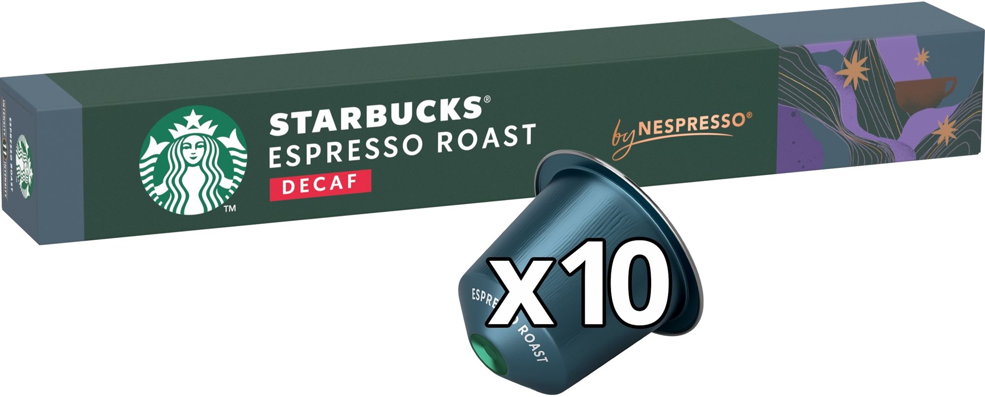 STARBUCKS® Espresso Roast Decaf by NESPRESSO® Dark Roast 10 db-os csomag, 57g