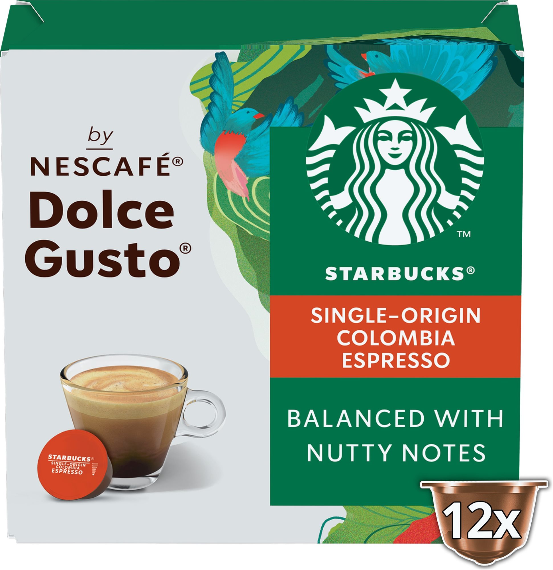 Kávékapszula STARBUCKS® MEDIUM Single-Origin Colombia by NESCAFE® DOLCE GUSTO® kávé 12 db