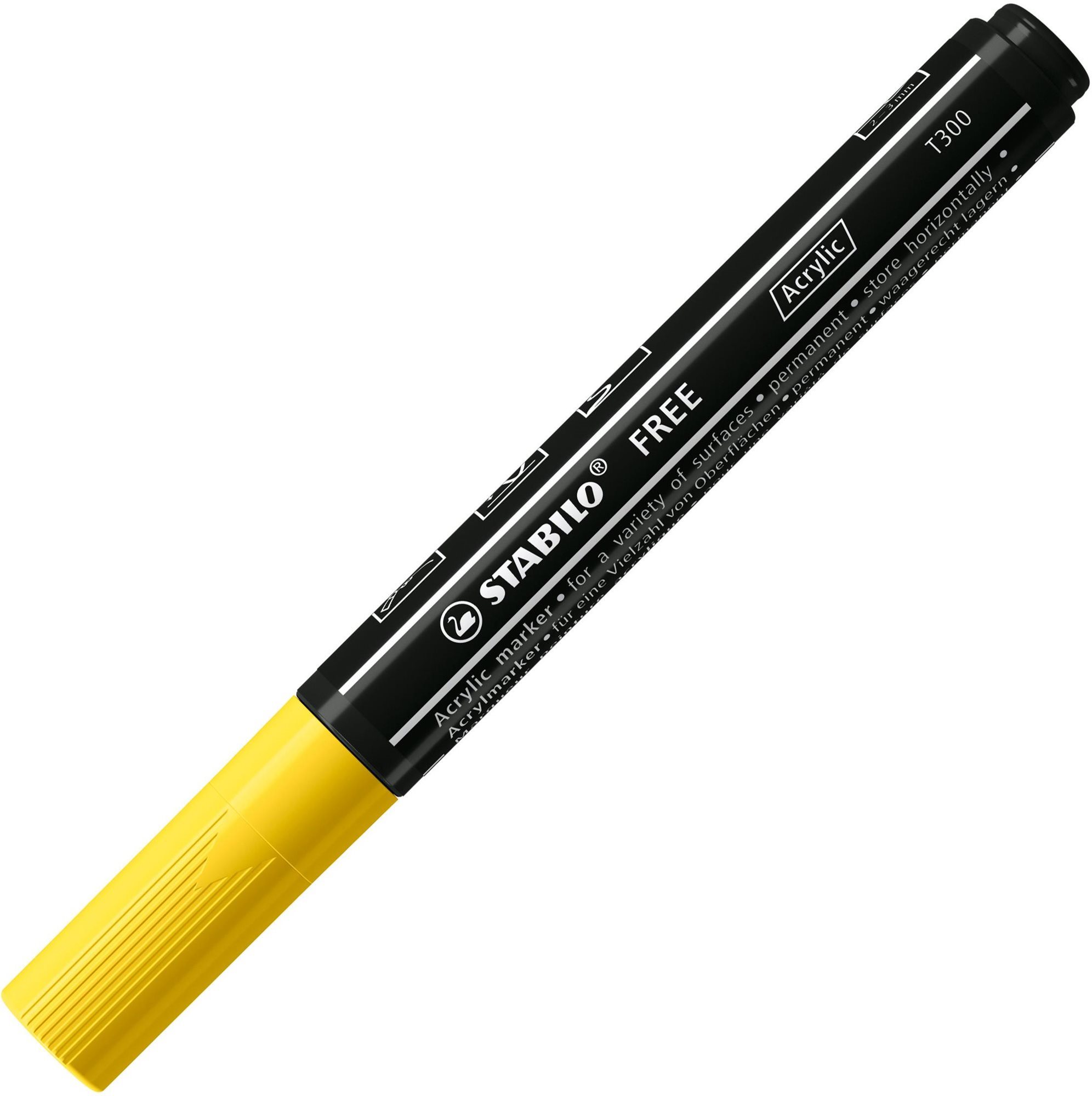 Marker STABILO FREE Acrylic T300 2 - 3 mm, sárga