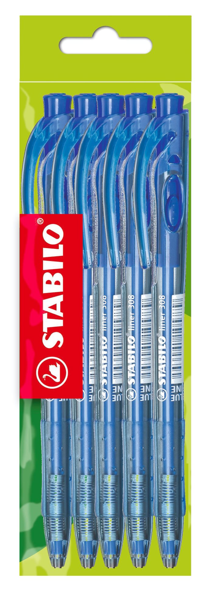 STABILO liner F kék Eco-pack - 5 db-os kiszerelés