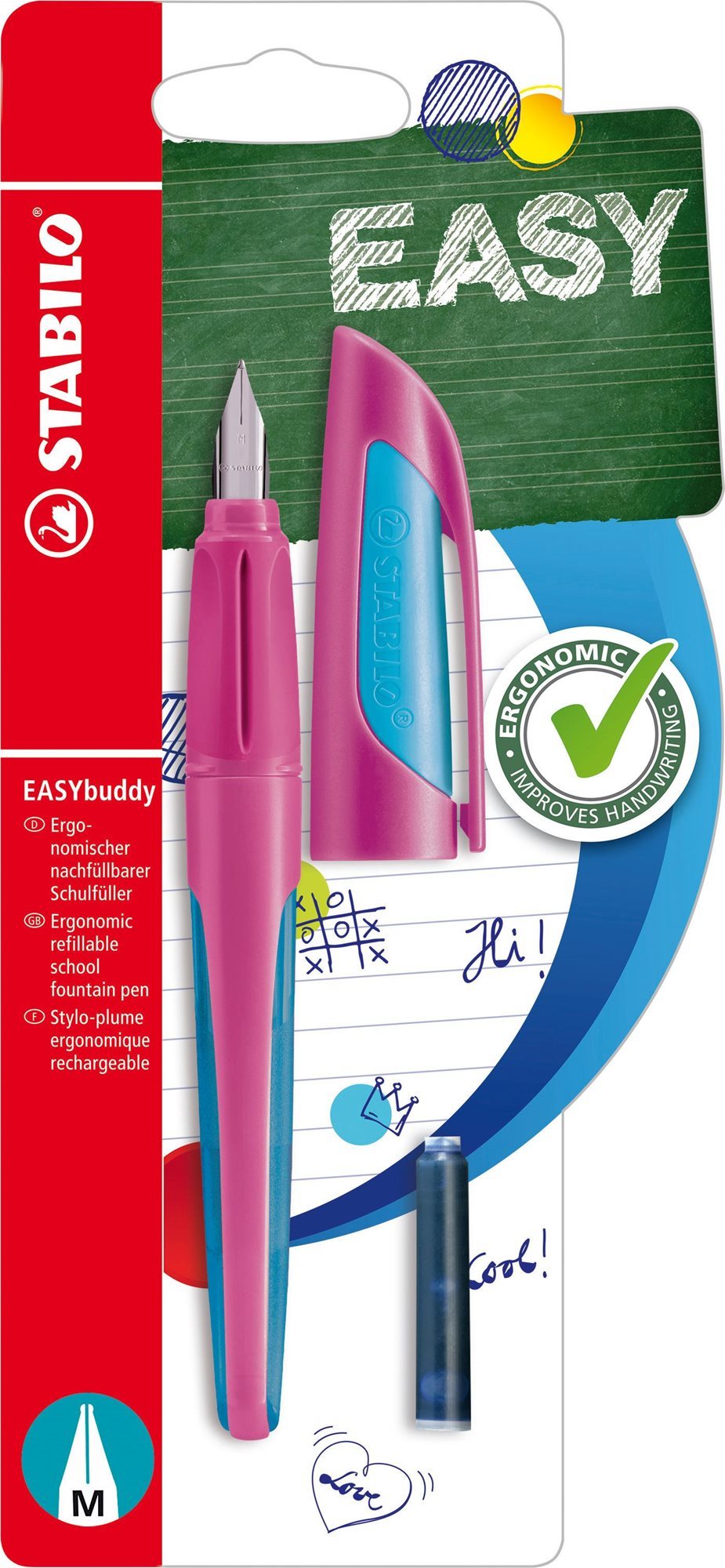 STABILO EASYbuddy M FRESH EDITION rózsaszín/világoskék