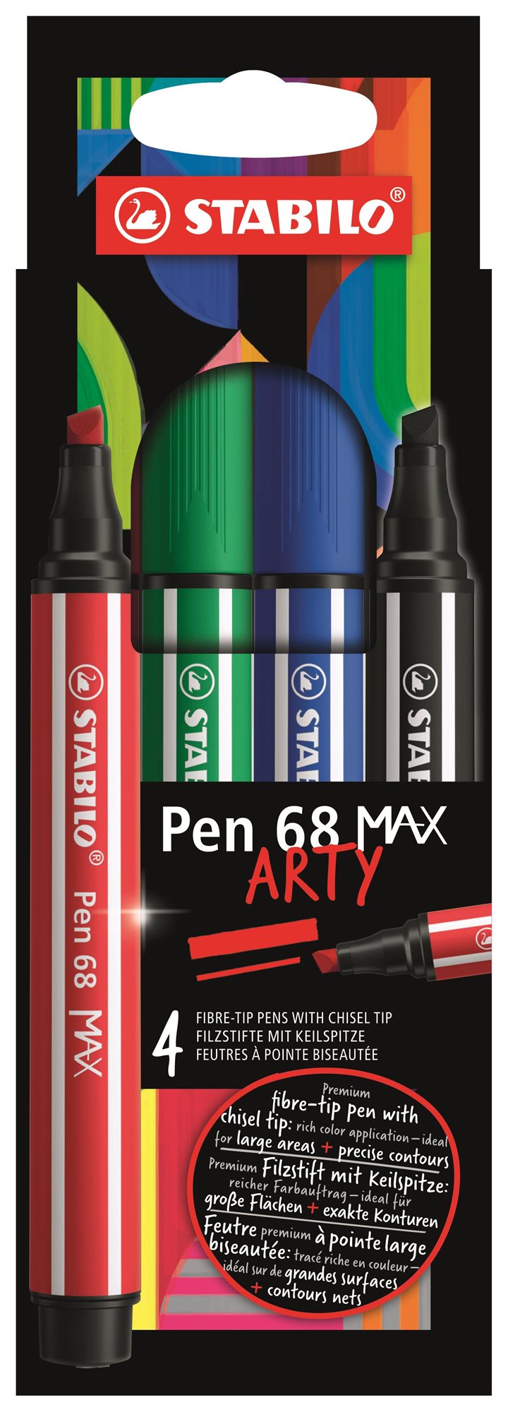 STABILO Pen 68 MAX - ARTY - 4 db