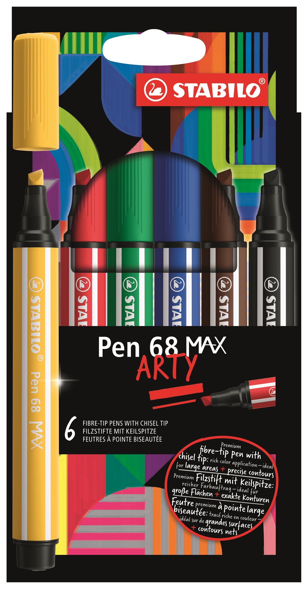 STABILO Pen 68 MAX - ARTY - 6 db