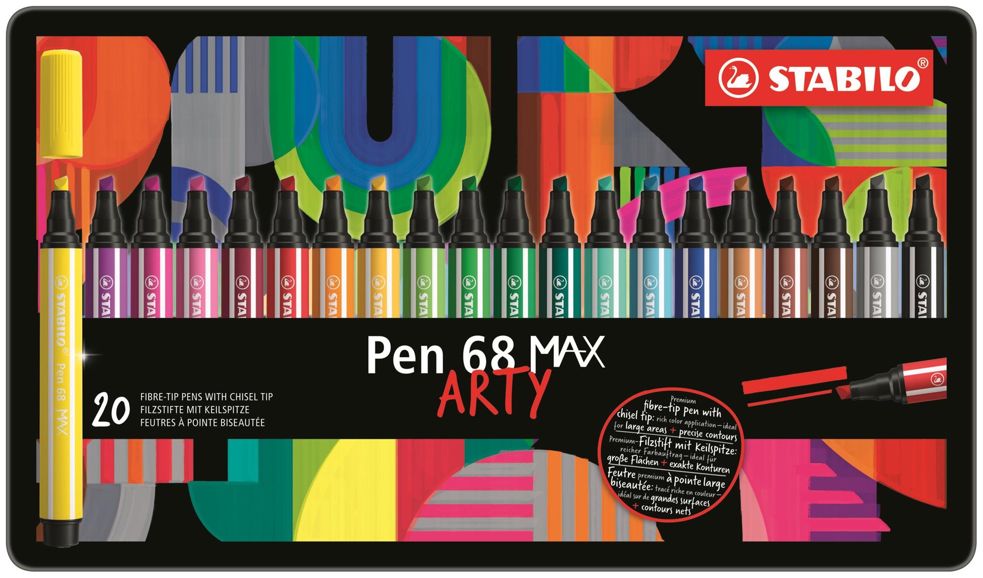 STABILO Pen 68 MAX - ARTY - 20 db