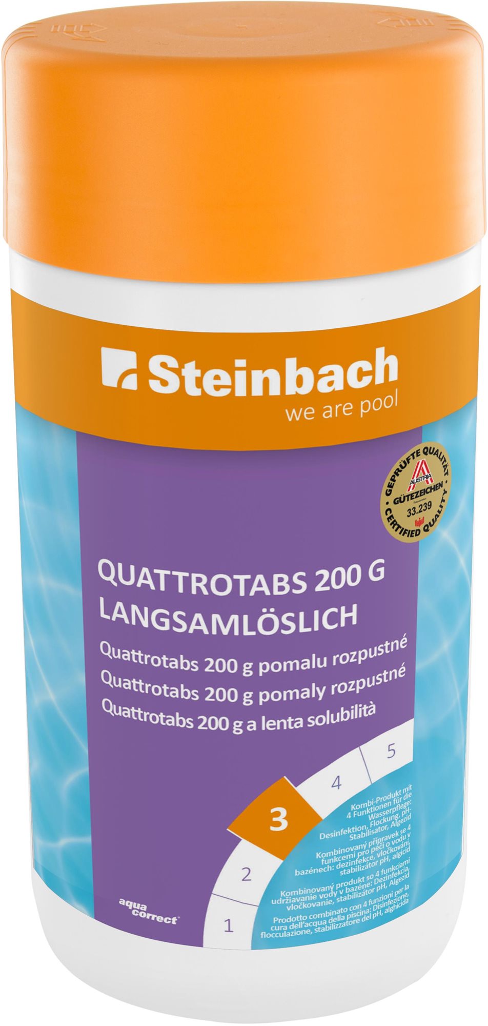 Steinbach Quattrotabs 200 g, lassan oldódó, 1 kg