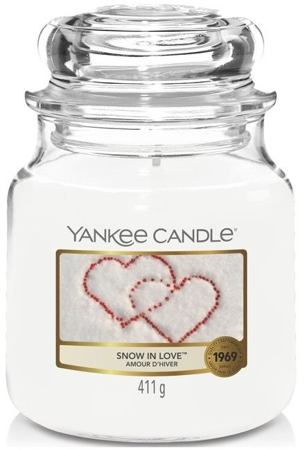 YANKEE CANDLE Classic 411 g - Snow In Love, közepes méret
