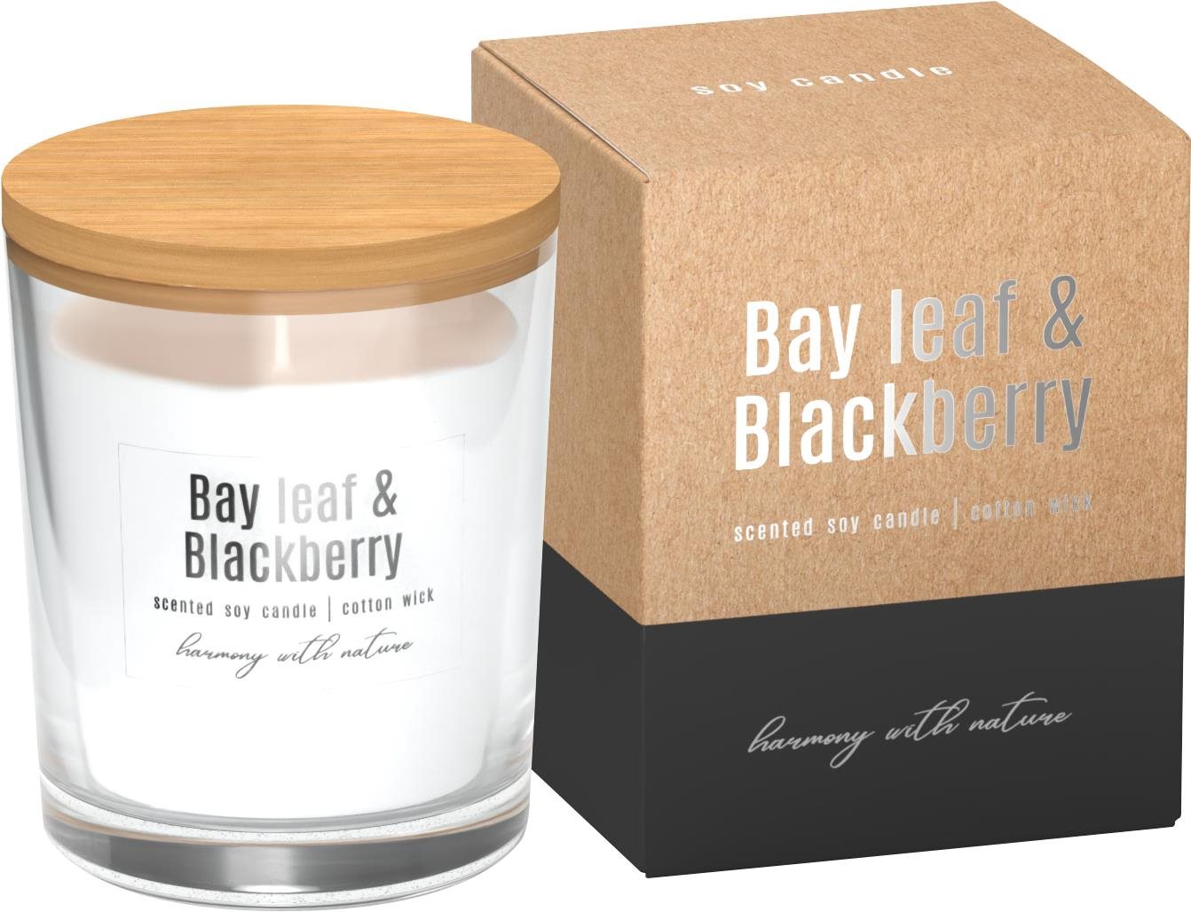 BISPOL Bay Leaf & Blackberry szója gyertya, 130 g