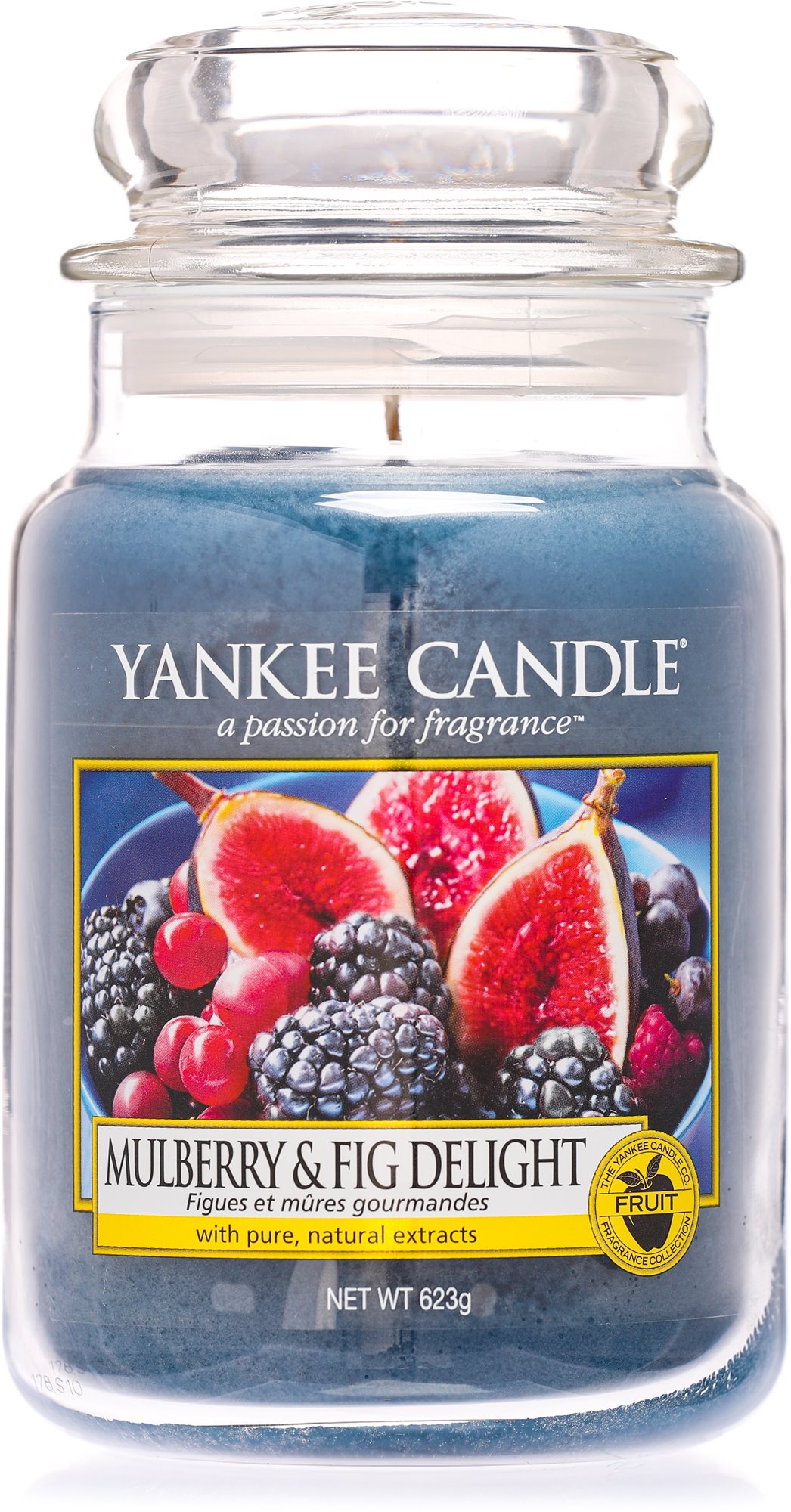 YANKEE CANDLE Classic Mulberry & Fig Delight, nagyméretű, 623 gramm