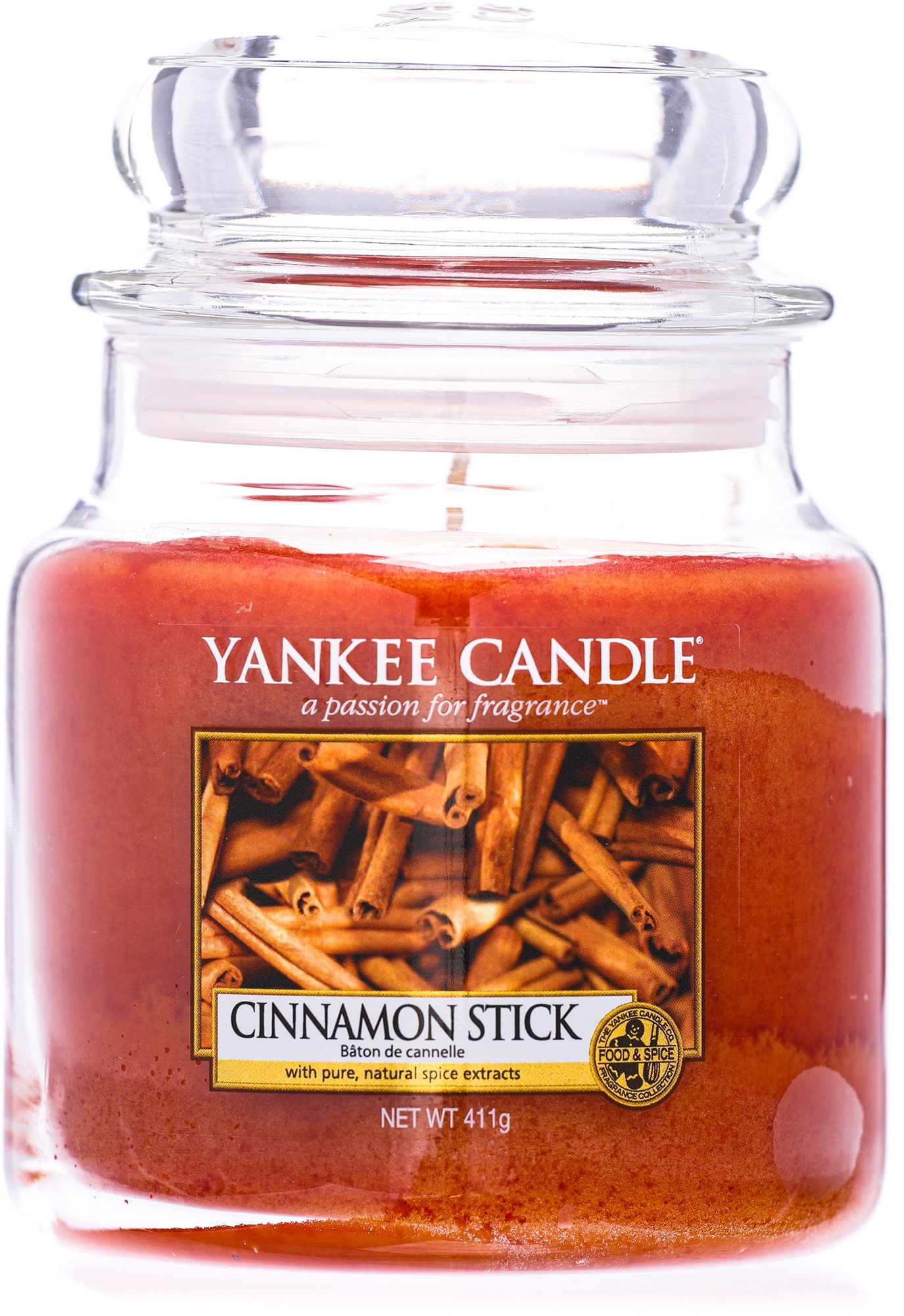 YANKEE CANDLE Classic Cinnamon Stick közepes méretű, 411 gramm