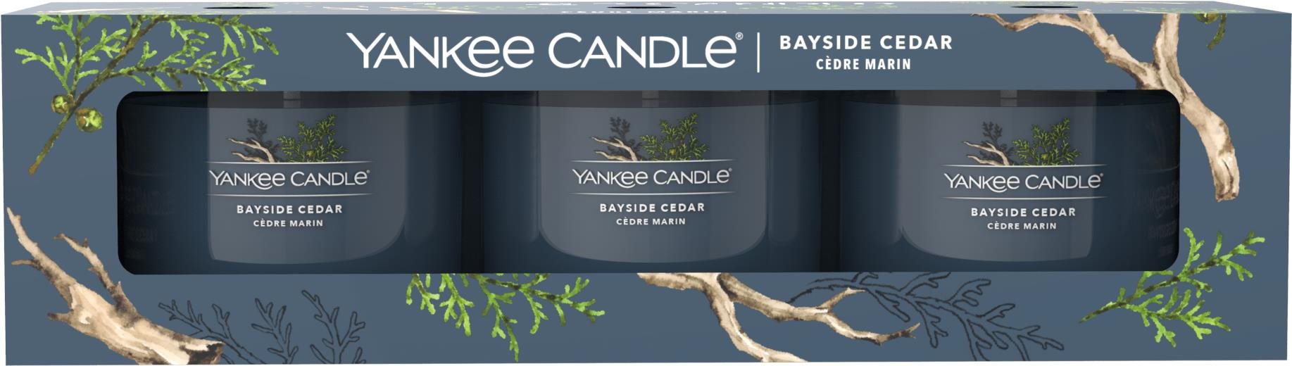 YANKEE CANDLE Bayside Cedar Set sampler 3× 37 g