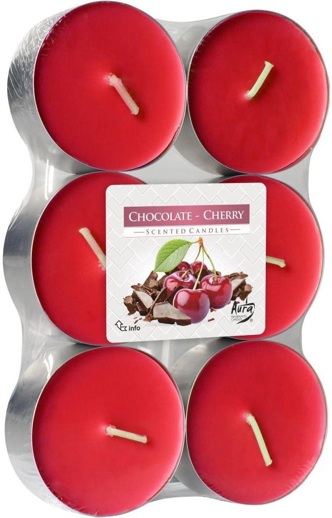 Gyertya BISPOL maxi cseresznye és csokoládé, 6 db