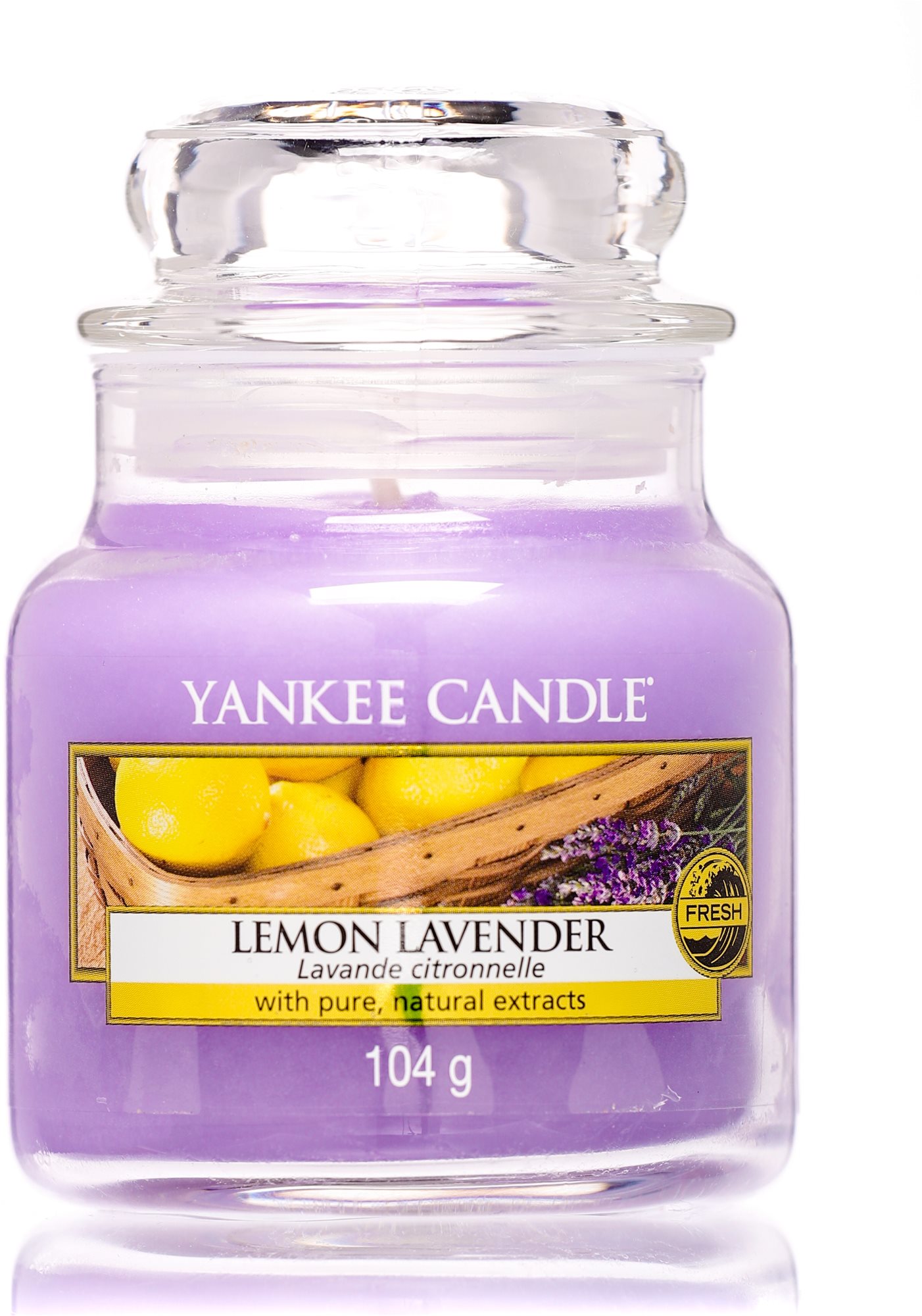 YANKEE CANDLE Classic Lemon Lavender, kisméretű, 104 gramm