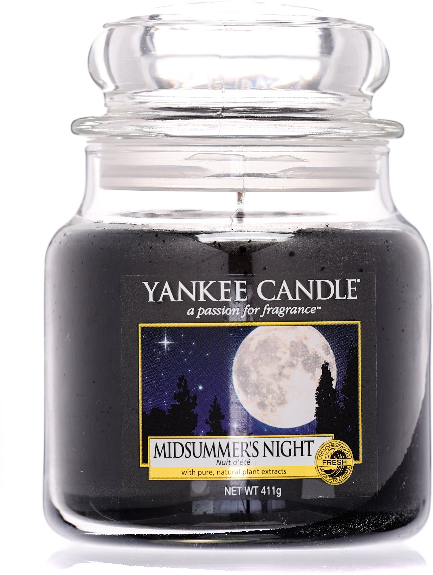 YANKEE CANDLE Classic Midsummer's Night, közepes méretű, 411 gramm