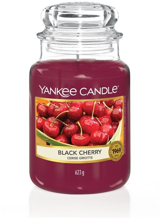 Black Cherry illatgyertya, égési idő 110 óra - Yankee Candle