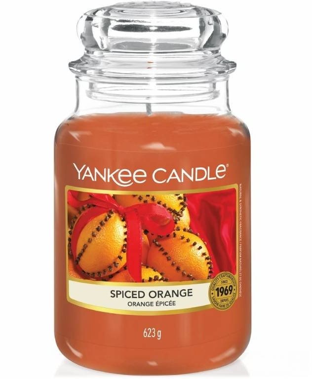 YANKEE CANDLE Classic Spiced Orange, nagyméretű, 623 gramm