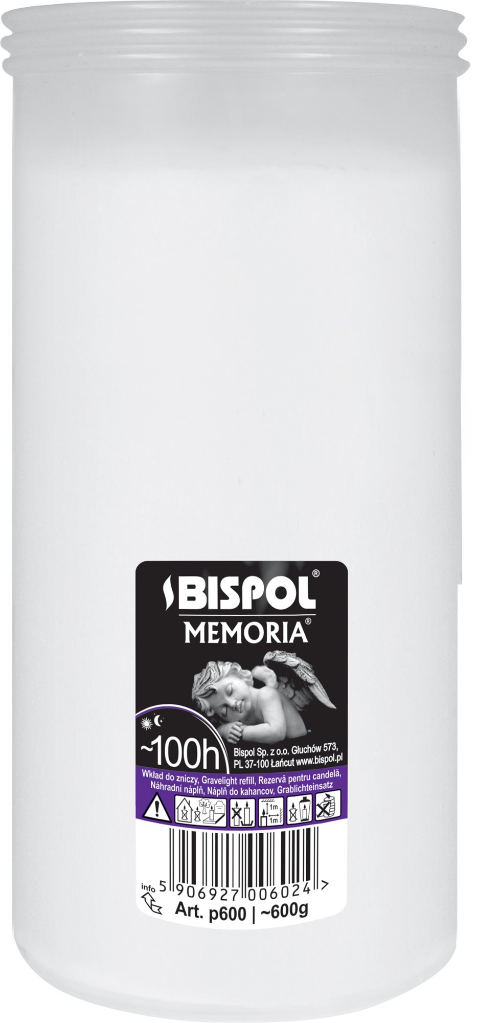 BISPOL Temetői gyertya Memoria 100 h