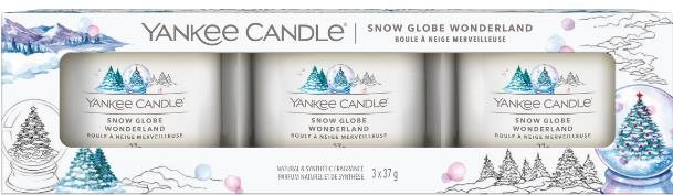 Ajándék szett YANKEE CANDLE hógömb Wonderland 3×37 g