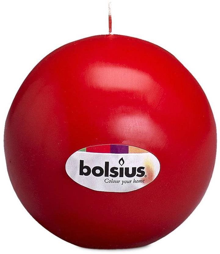 BOLSIUS golyó alakú gyertya, piros 7 cm