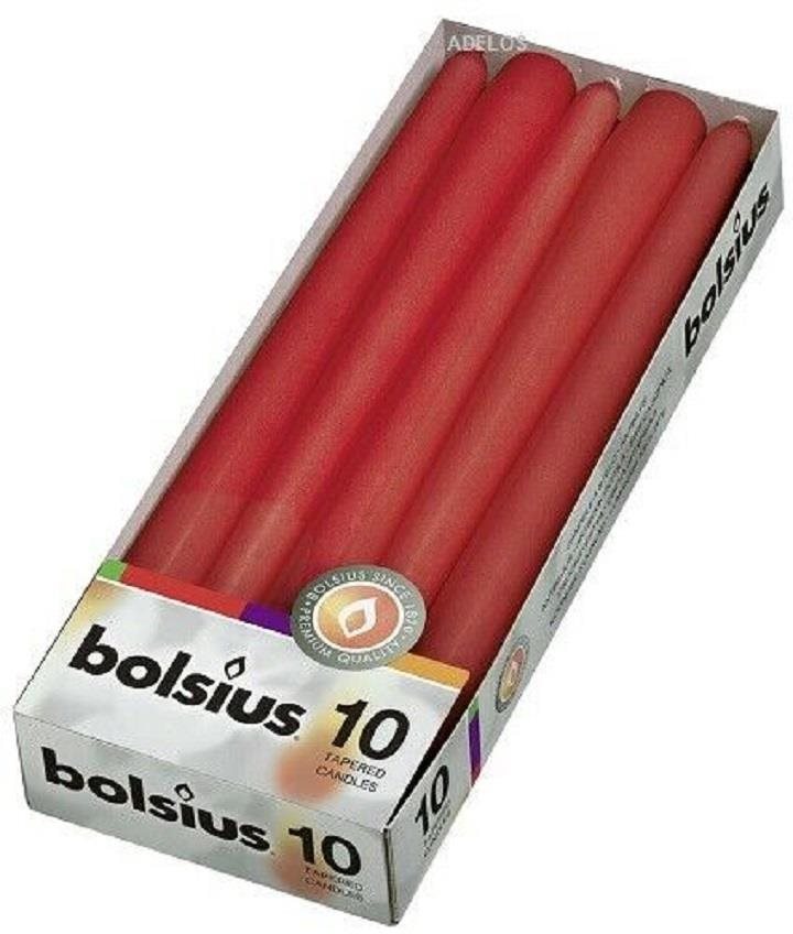 BOLSIUS paraffin gyertya piros 10 darab