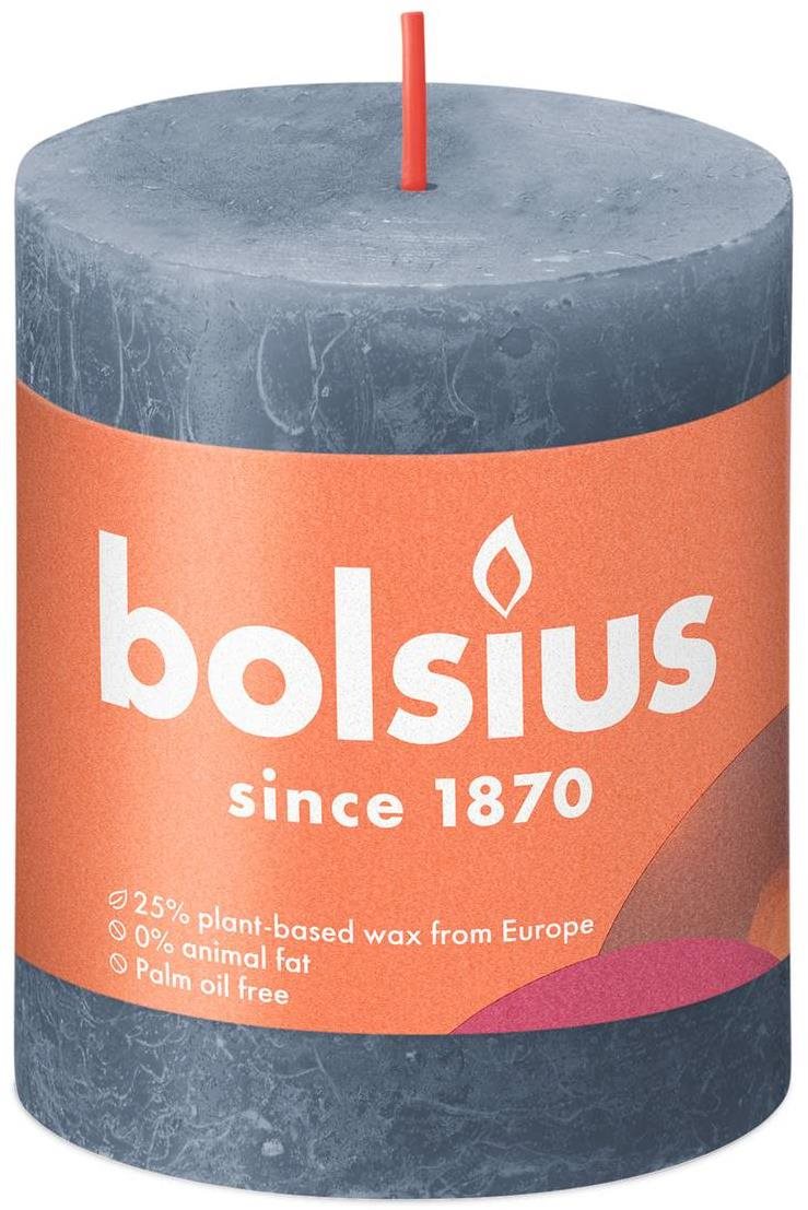 BOLSIUS rusztikus gyertya, éjkék 80 × 68 mm