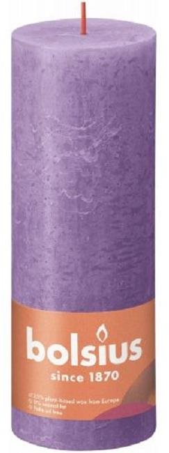 BOLSIUS rusztikus oszlop, intenzív lila 190 × 68 mm