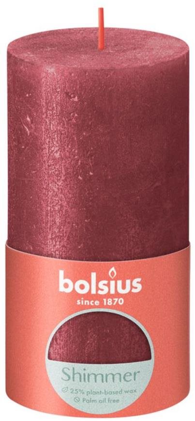 BOLSIUS rusztikus oszlop, piros 130 × 68 mm