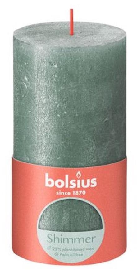 BOLSIUS rusztikus oszlop, égszínkék 130 × 68 mm