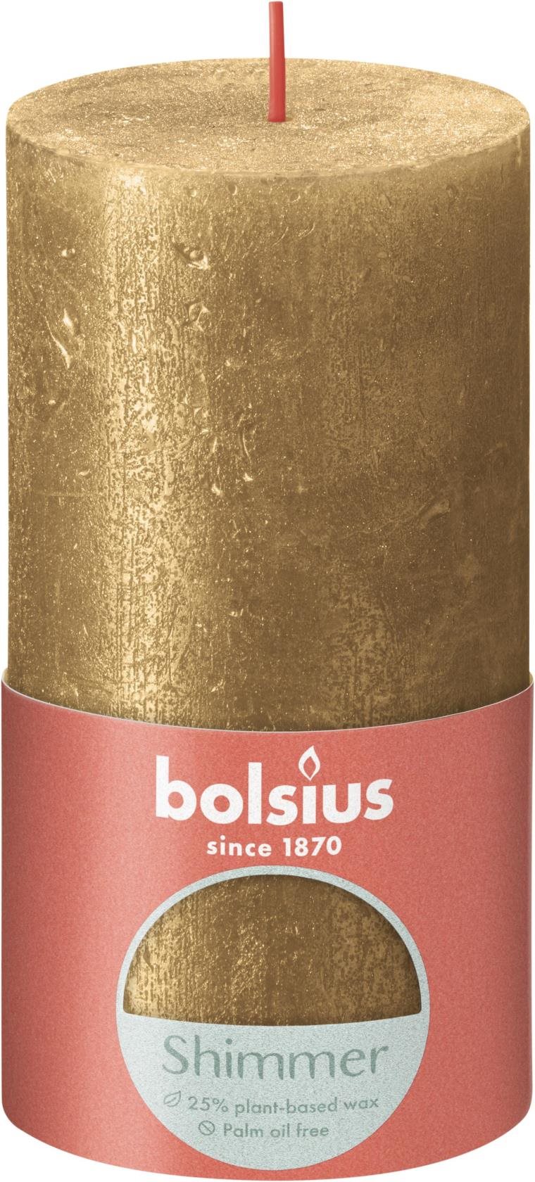 BOLSIUS rusztikus oszlop, arany 130 × 68 mm