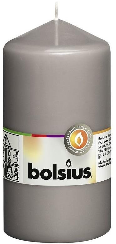 BOLSIUS gyertya klasszikus melegszürke 130 × 68 mm