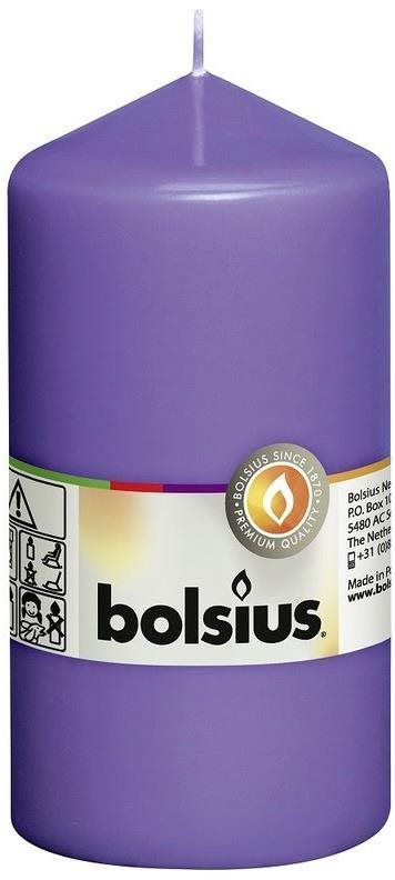 BOLSIUS gyertya, klasszikus, lila 130 × 68 mm
