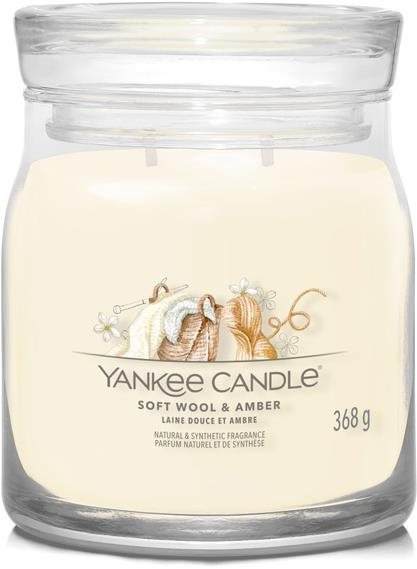 YANKEE CANDLE Signature 2 kanóc Soft Wool & Amber 368 g