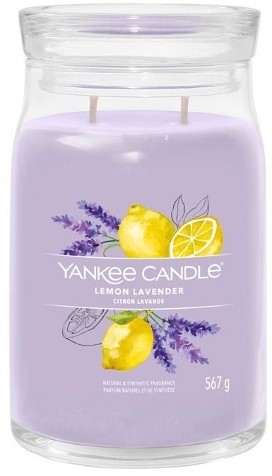 YANKEE CANDLE Signature üveg 2 kanóc Lemon Lavender 567 g