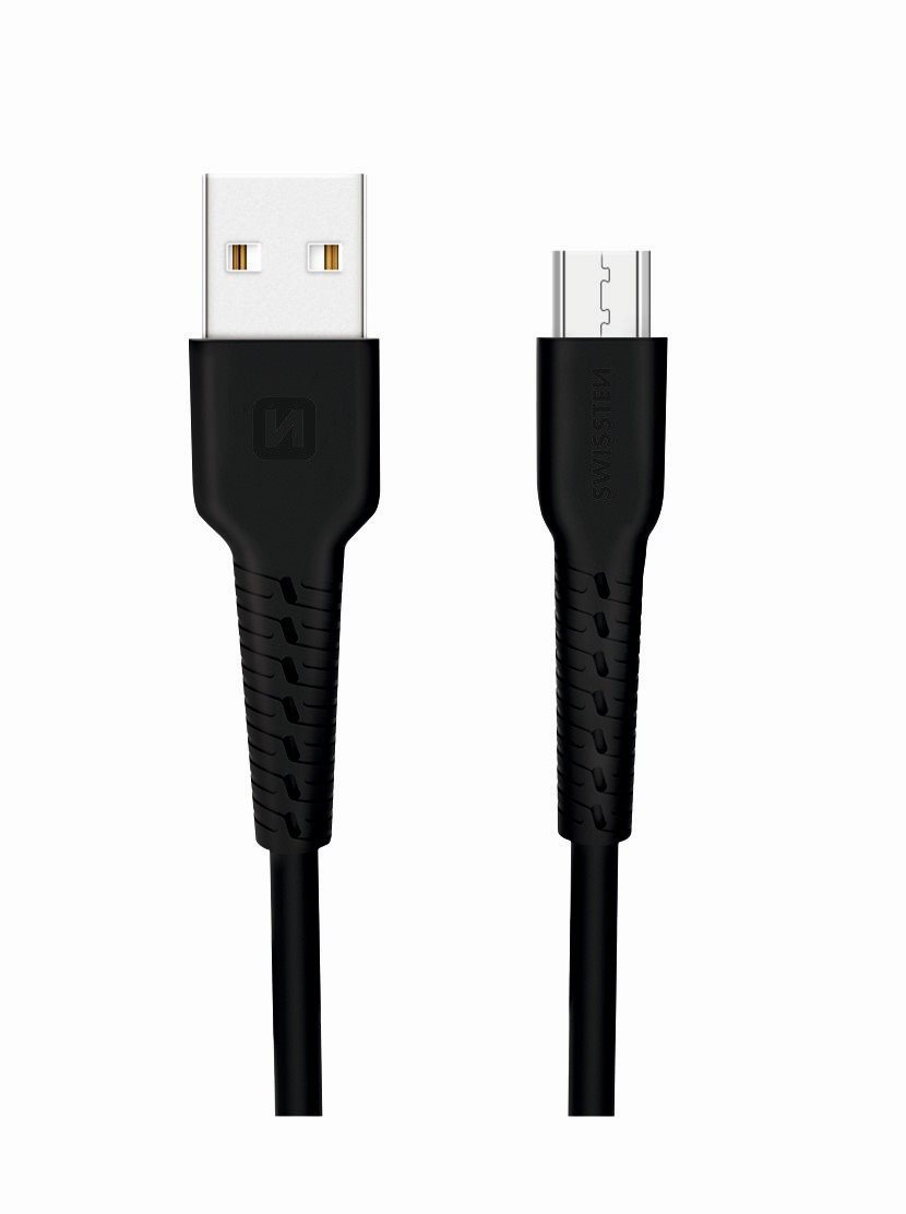 Swissten micro USB 1m, fekete
