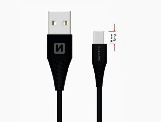 Swissten USB-C 1,5 m, fekete