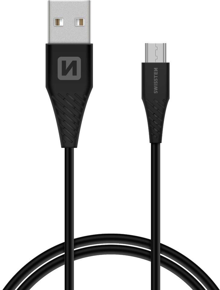 Swissten USB to microUSB - 1,5m, fekete