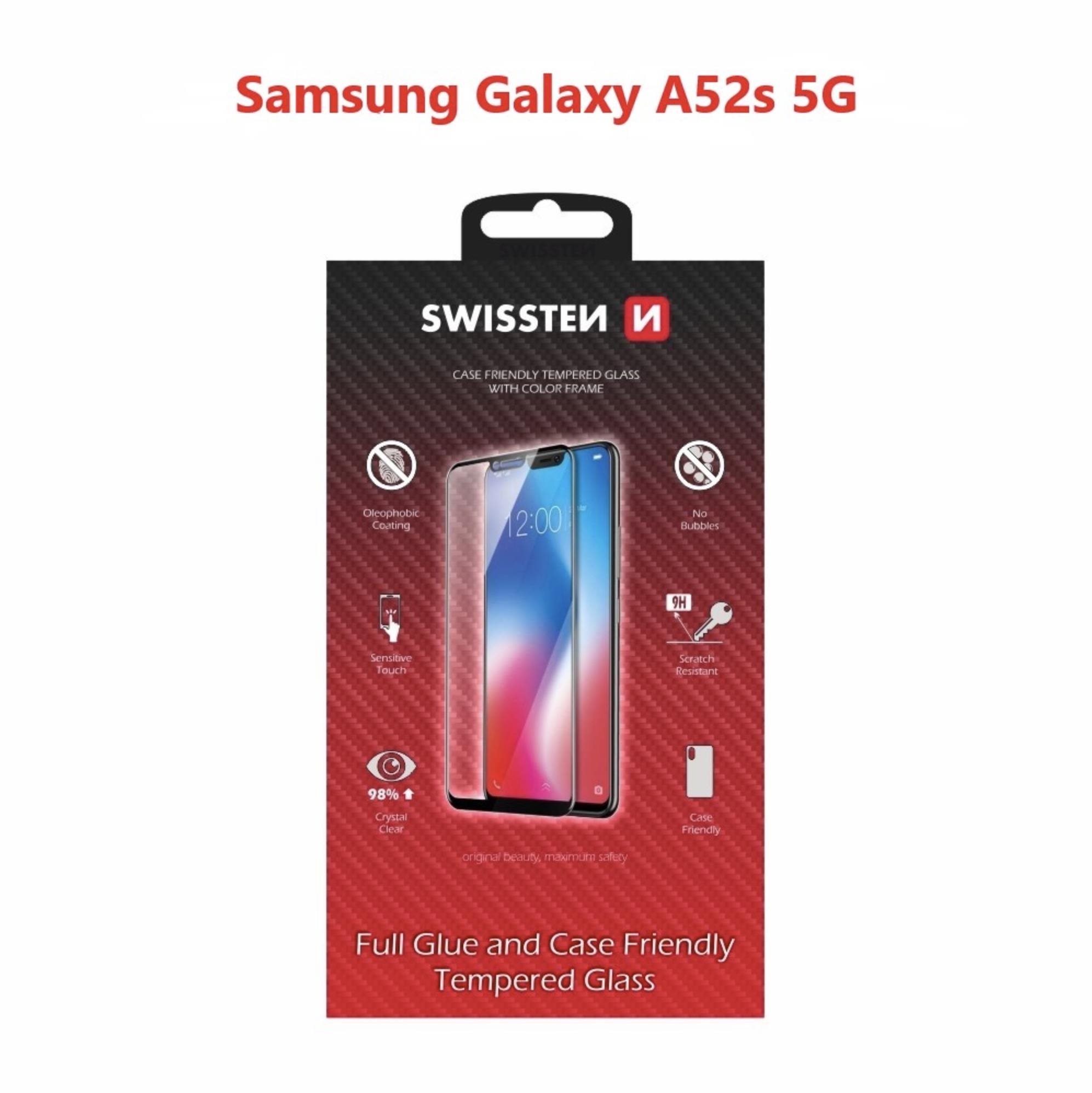 Swissten Case Friendly Samsung Galaxy A52s 5G üvegfólia - fekete